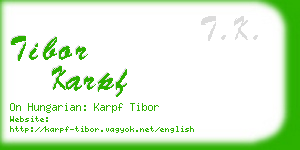 tibor karpf business card